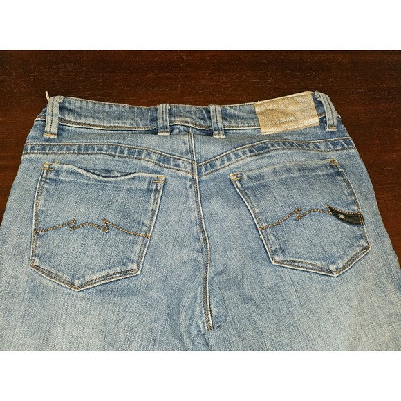 Vintage Y2K Parasuco Mid Rise Embellished Beaded Sequin flare Women's Jeans 28 - Picture 5 of 11